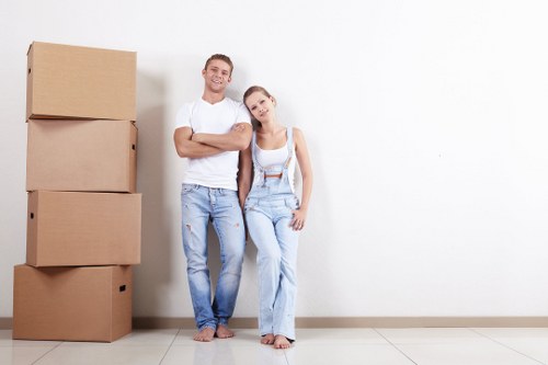 Professional movers planning a flat removal in Roehampton