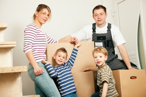 Small removals van prepared for a local Roehampton move